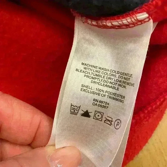 Columbia Men’s Red Black Fleece Full Zip Collar Jacket xl - Picture 9 of 13